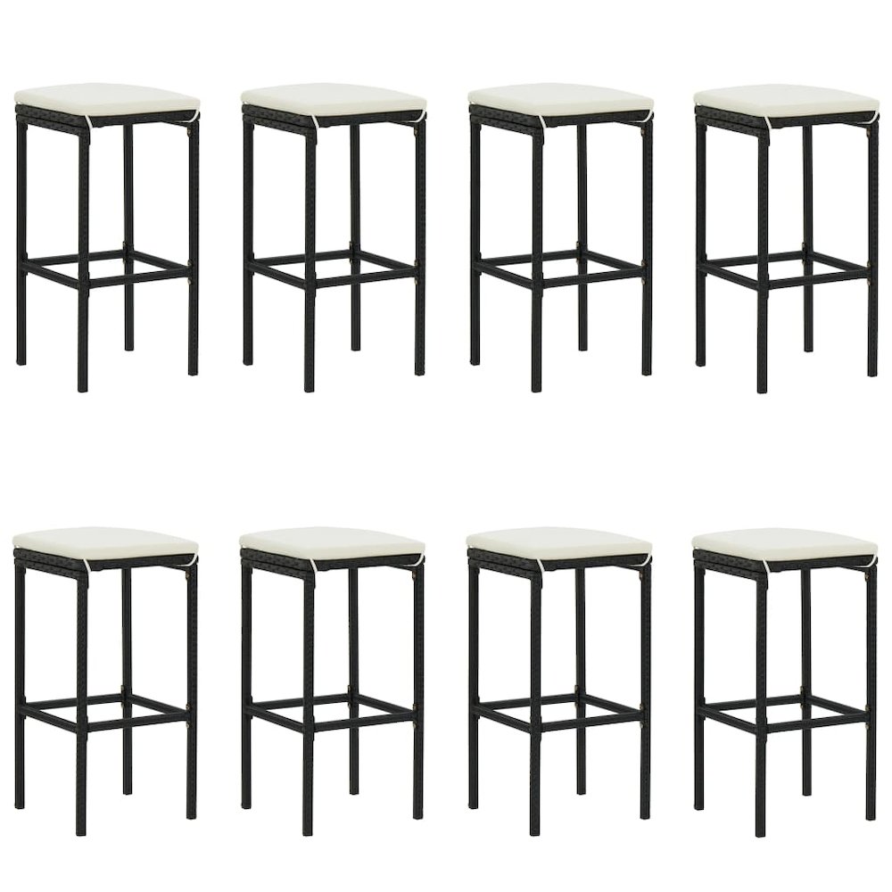 Garden Bar Set Black Solid Acacia Wood Medium Durable. Picture 7