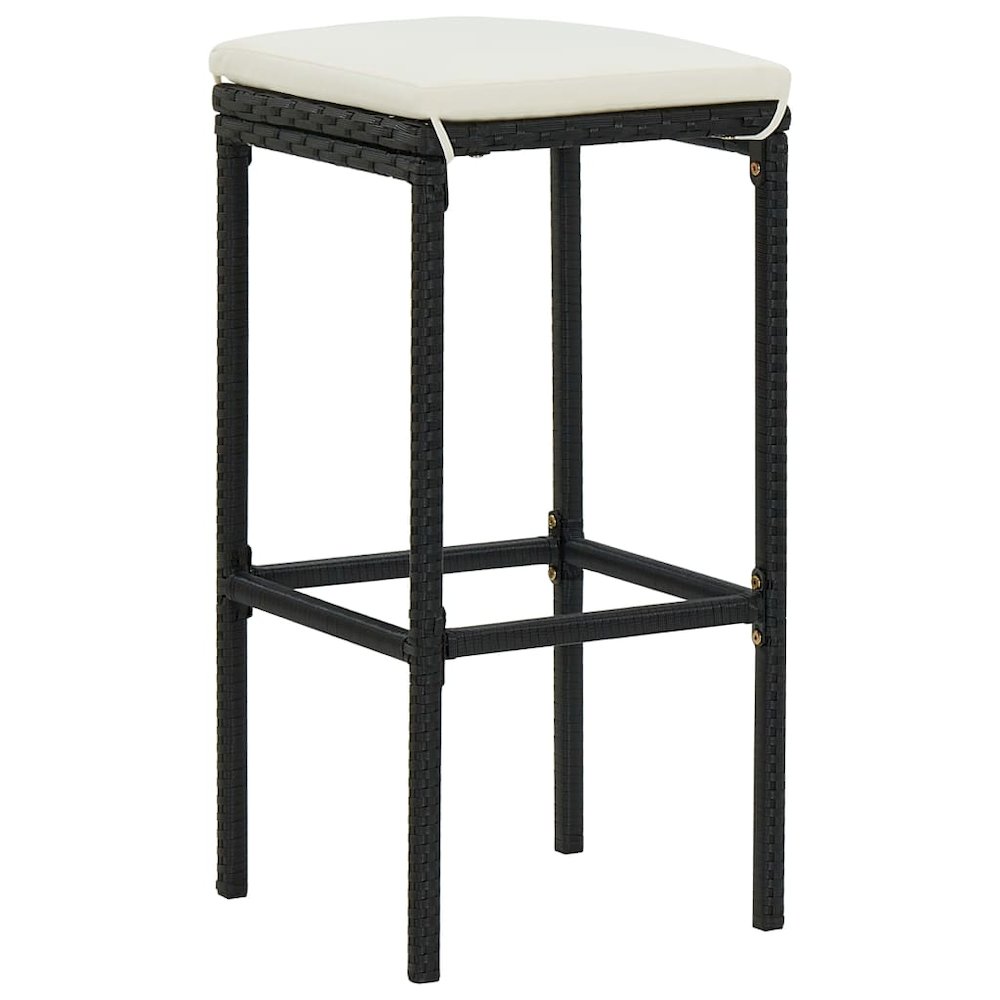 Garden Bar Set Black Solid Acacia Wood Medium Durable. Picture 8