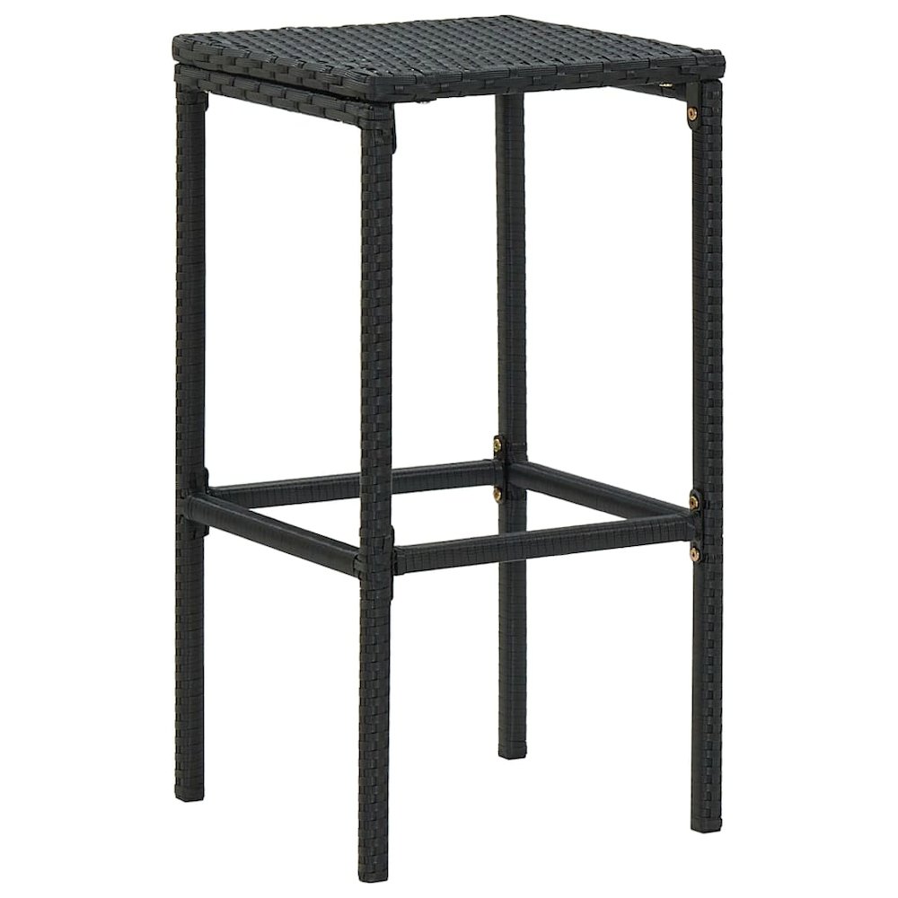 Garden Bar Set Black Solid Acacia Wood Medium Durable. Picture 9