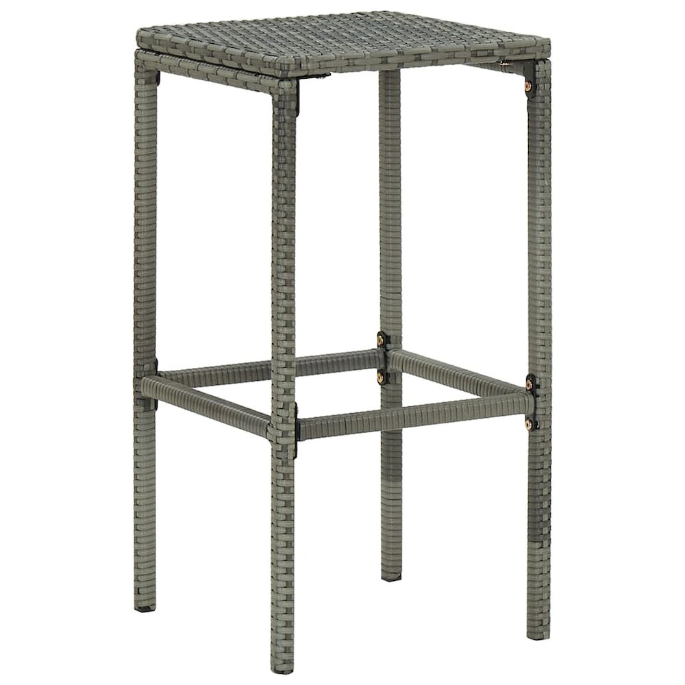 Garden Bar Set Grey Solid Acacia wood 9 Piece Set. Picture 9