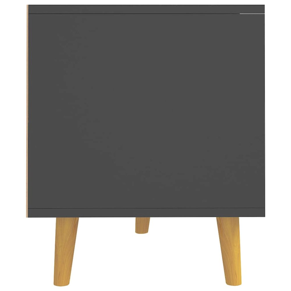 TV Cabinet Grey Engineered Wood 35.4 x 15.7 x 19.0 in TV Cabinet. Picture 6