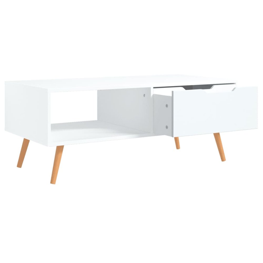 Coffee Table White Engineered wood, MDF Medium Coffee Table. Picture 4