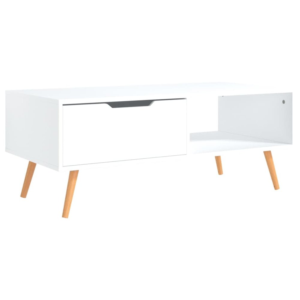 Coffee Table White Engineered wood, MDF Medium Coffee Table. Picture 6