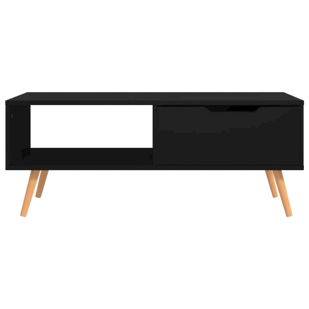 Coffee Table Black Engineered wood, MDF 39.4 x 19.5 x 16.9 in. Picture 3