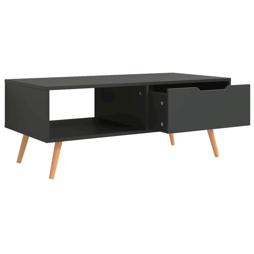 Coffee Table Grey Engineered wood, MDF 39.4 x 19.5 x 16.9 in. Picture 5