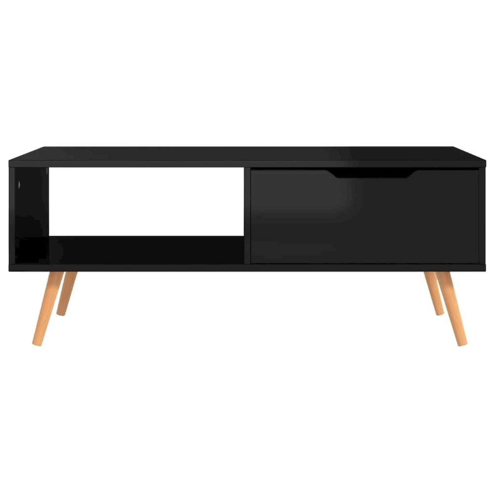 Coffee Table High gloss black Engineered wood, MDF Medium. Picture 3