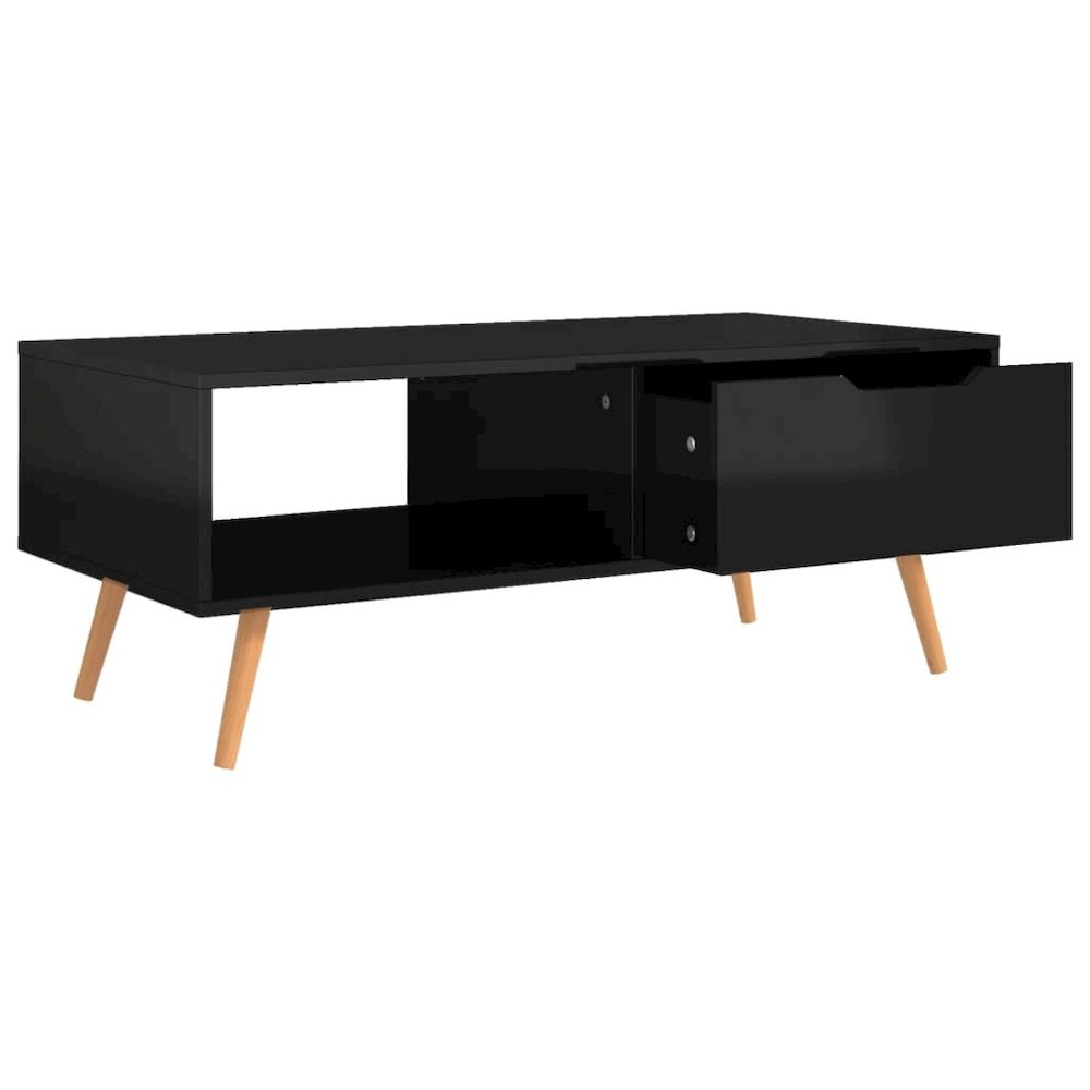 Coffee Table High gloss black Engineered wood, MDF Medium. Picture 5