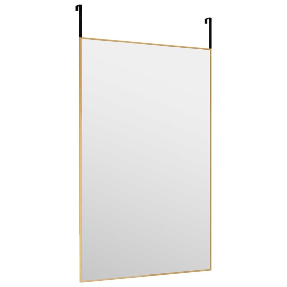 Door Mirror Gold 19.7"x31.5" Glass and Aluminum. Picture 3