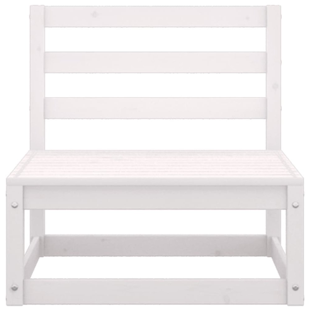 Middle Sofa White Solid pine wood Medium Modular Middle Sofa. Picture 4