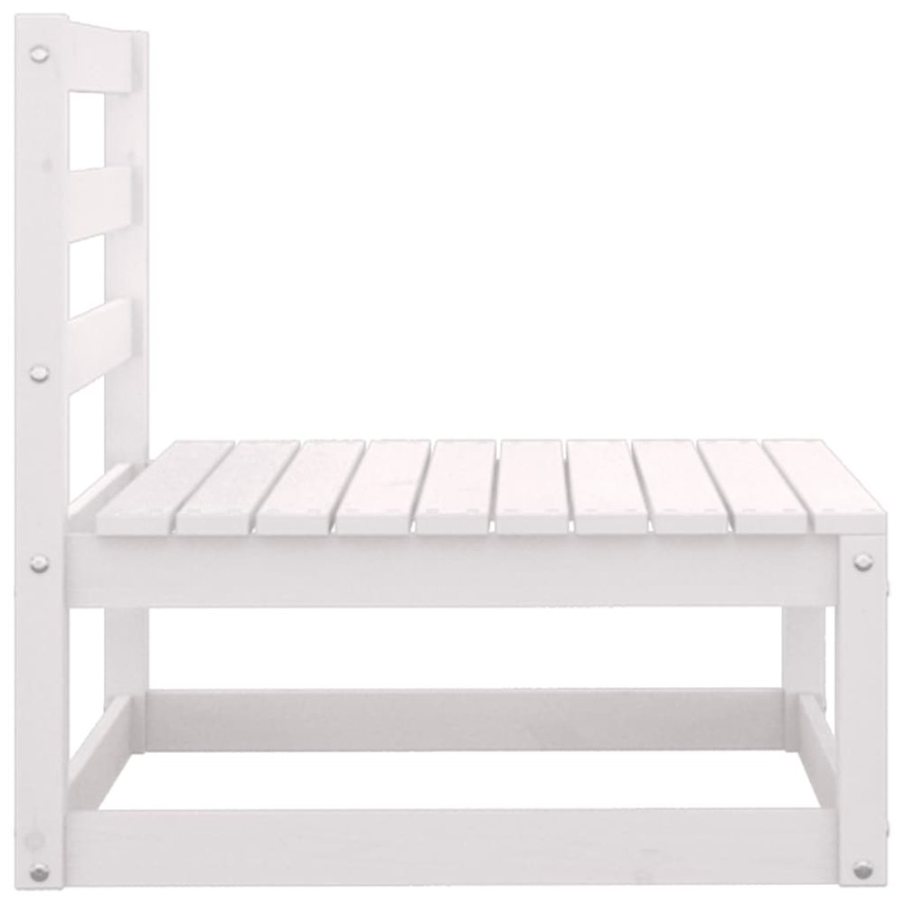 Middle Sofa White Solid pine wood Medium Modular Middle Sofa. Picture 5