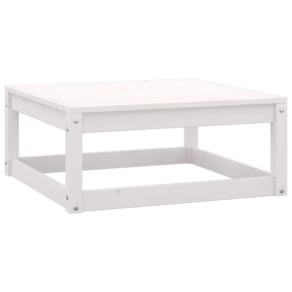 Wooden Footstool White Solid pinewood Standard Modular. Picture 3