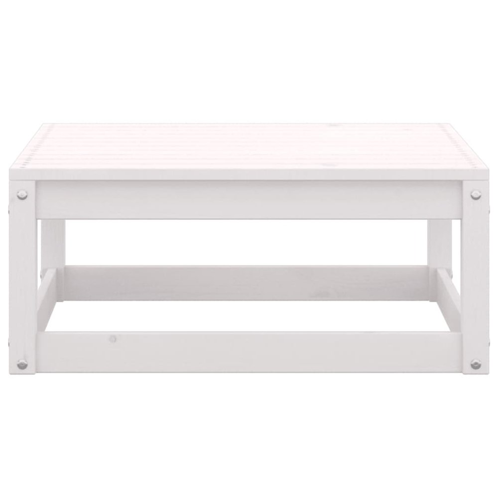 Wooden Footstool White Solid pinewood Standard Modular. Picture 4