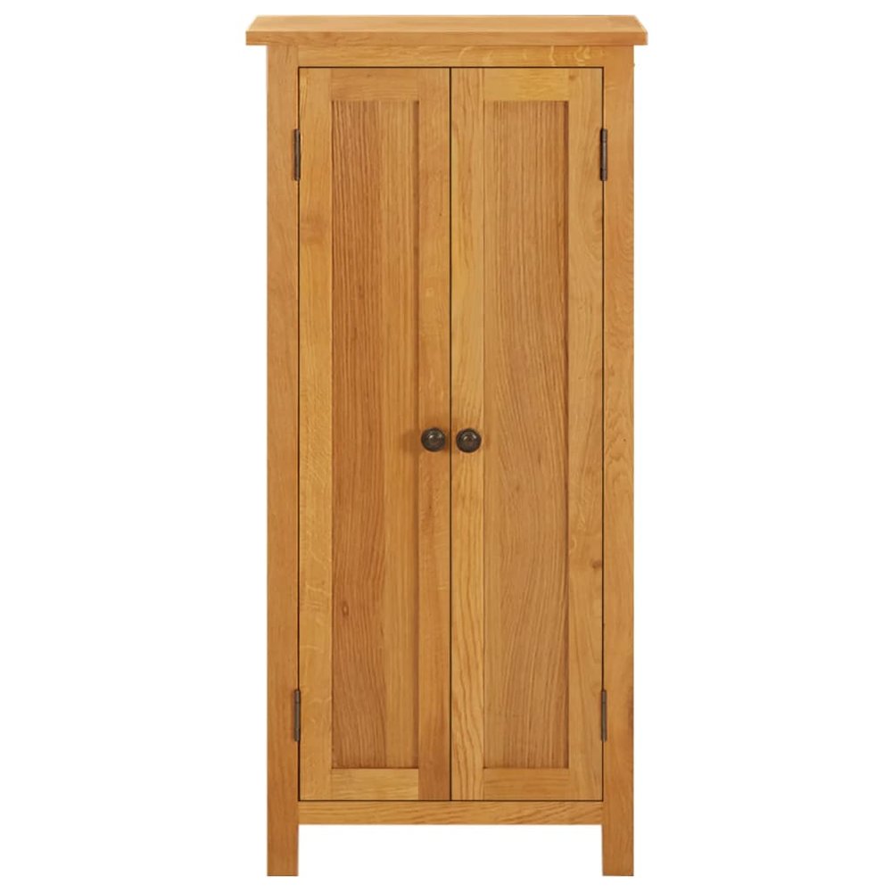 Storage Cabinet Light Oak Solid Oak Wood, MDF Veneer Medium. Picture 3