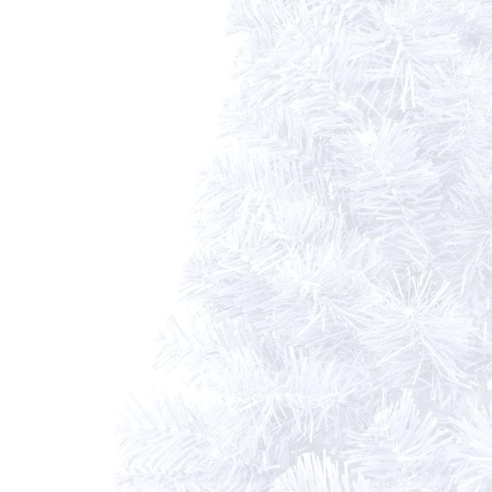 vidaXL Artificial Half Christmas Tree with Stand White 70.9" PVC. Picture 5