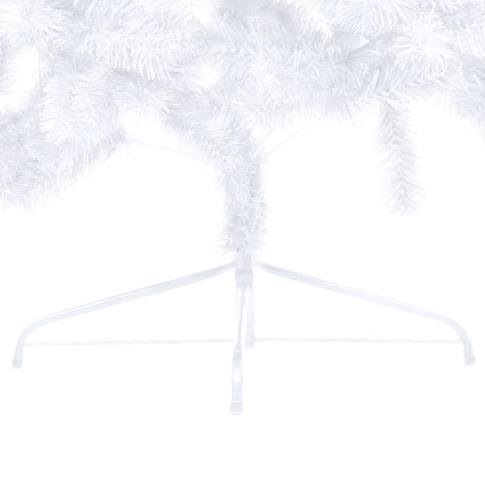 vidaXL Artificial Half Christmas Tree with Stand White 70.9" PVC. Picture 7