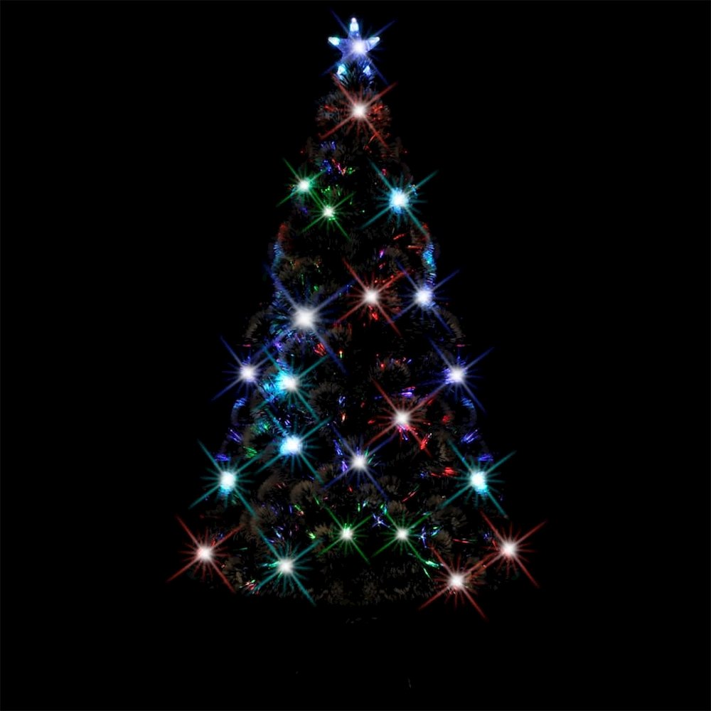 Christmas Tree Green and White Fiber optic, steel, PVC 5 ft. Picture 2