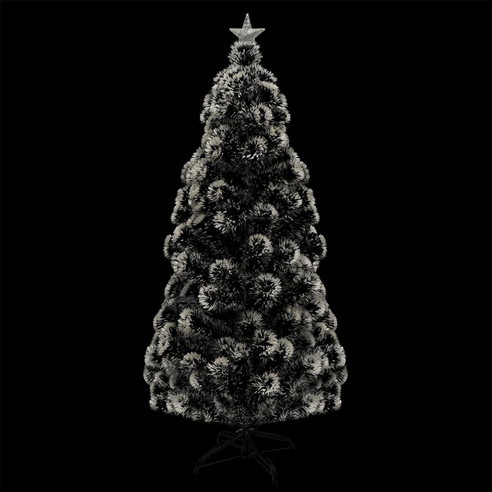 Christmas Tree Green and White Fiber optic, steel, PVC 5 ft. Picture 3
