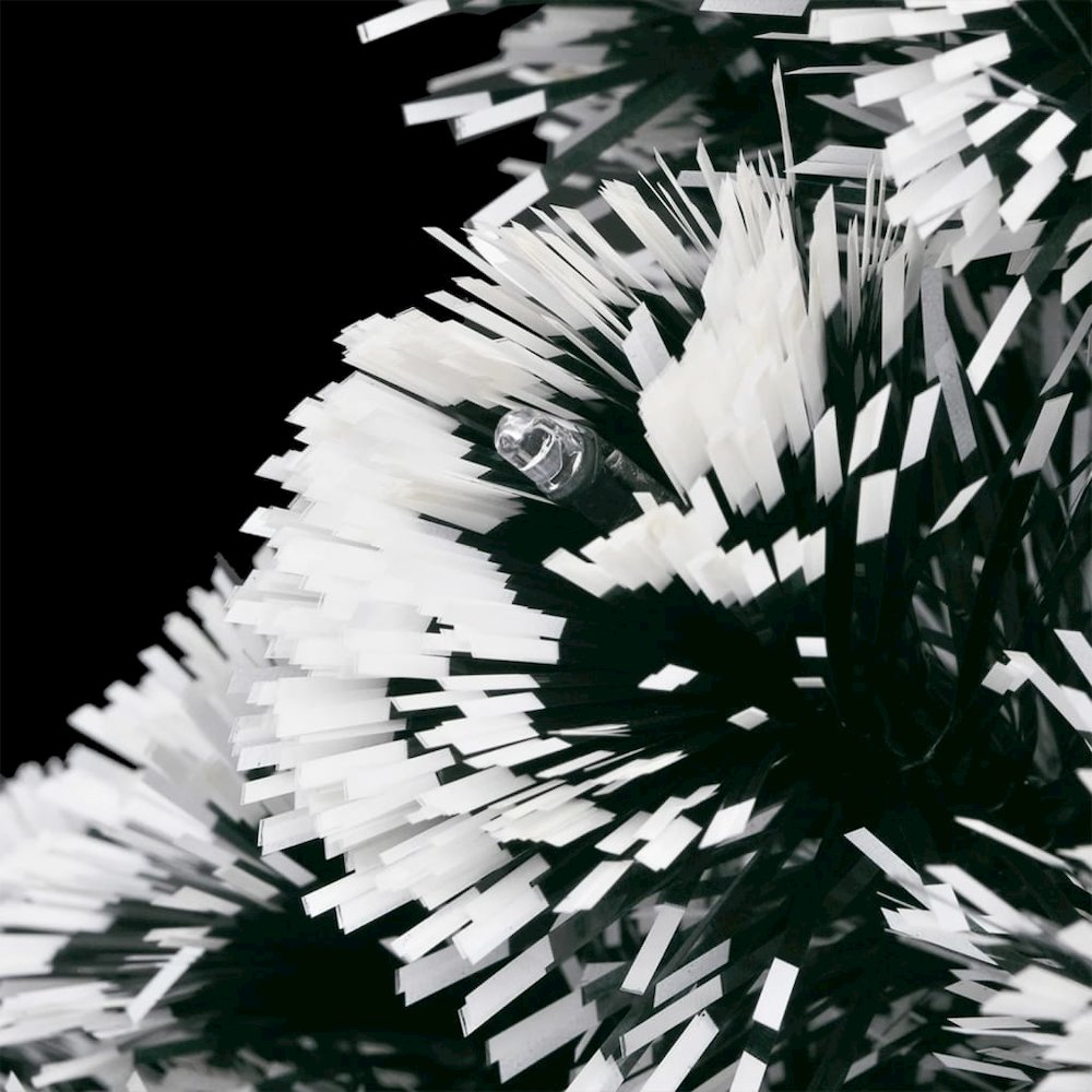 Christmas Tree Green and White Fiber optic, steel, PVC 5 ft. Picture 4