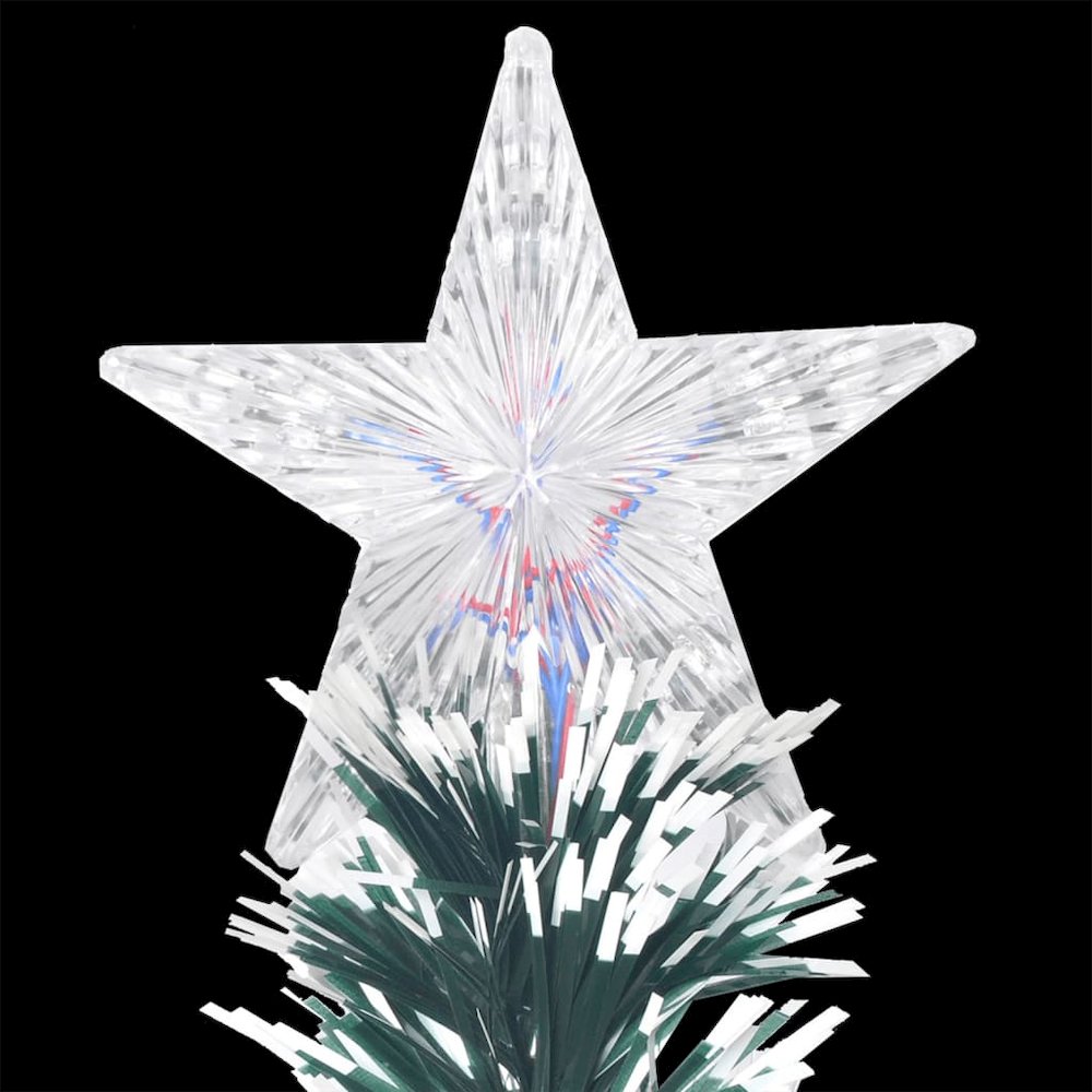 Christmas Tree Green and White Fiber optic, steel, PVC 5 ft. Picture 6