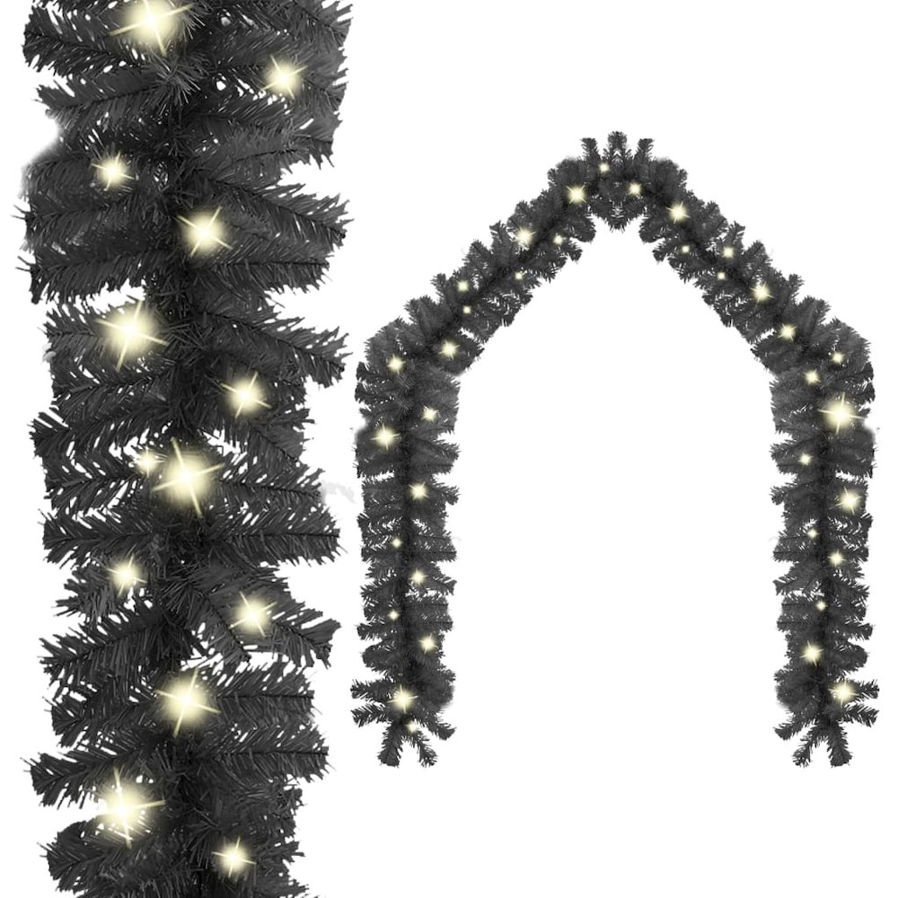 Garland Black PVC Extra Long Artificial Christmas Garland Other. Picture 1