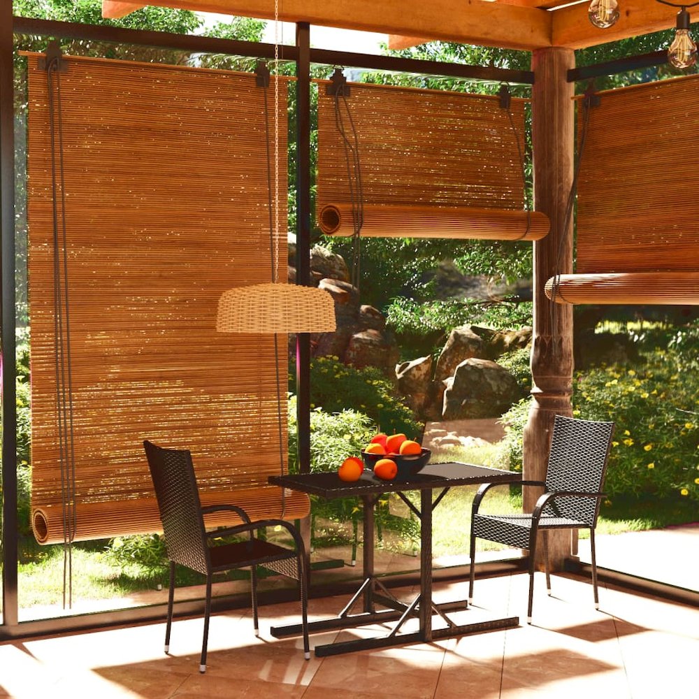 Dining Set Black Polyethylene rattan, Powder-coated steel, Glass. Picture 1