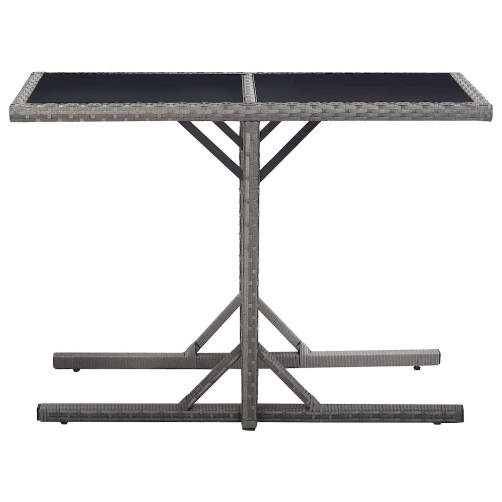 Dining Set Grey Poly rattan Medium Ergonomic Garden Dining Set. Picture 10