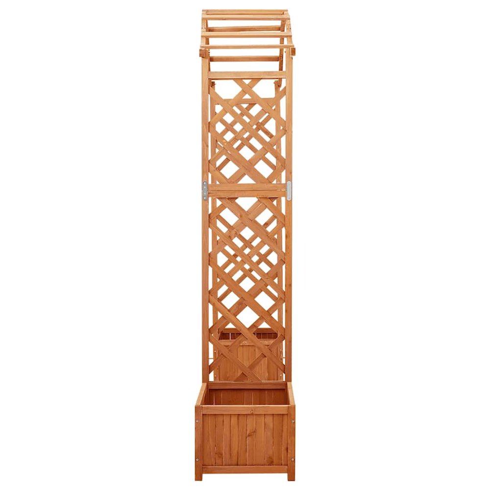 Wooden Garden Arch Natural Wood Solid Firwood Large. Picture 6