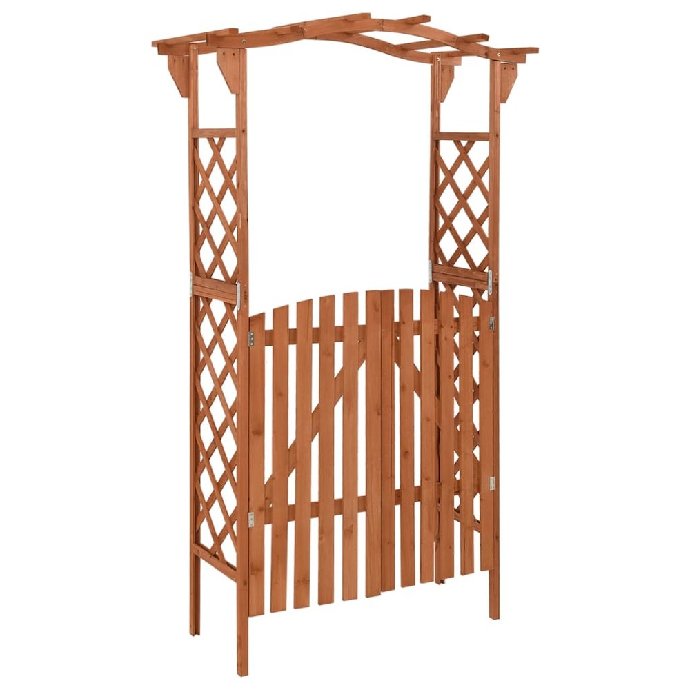 Pergola Brown Solid firwood, solid pine wood Medium. Picture 1