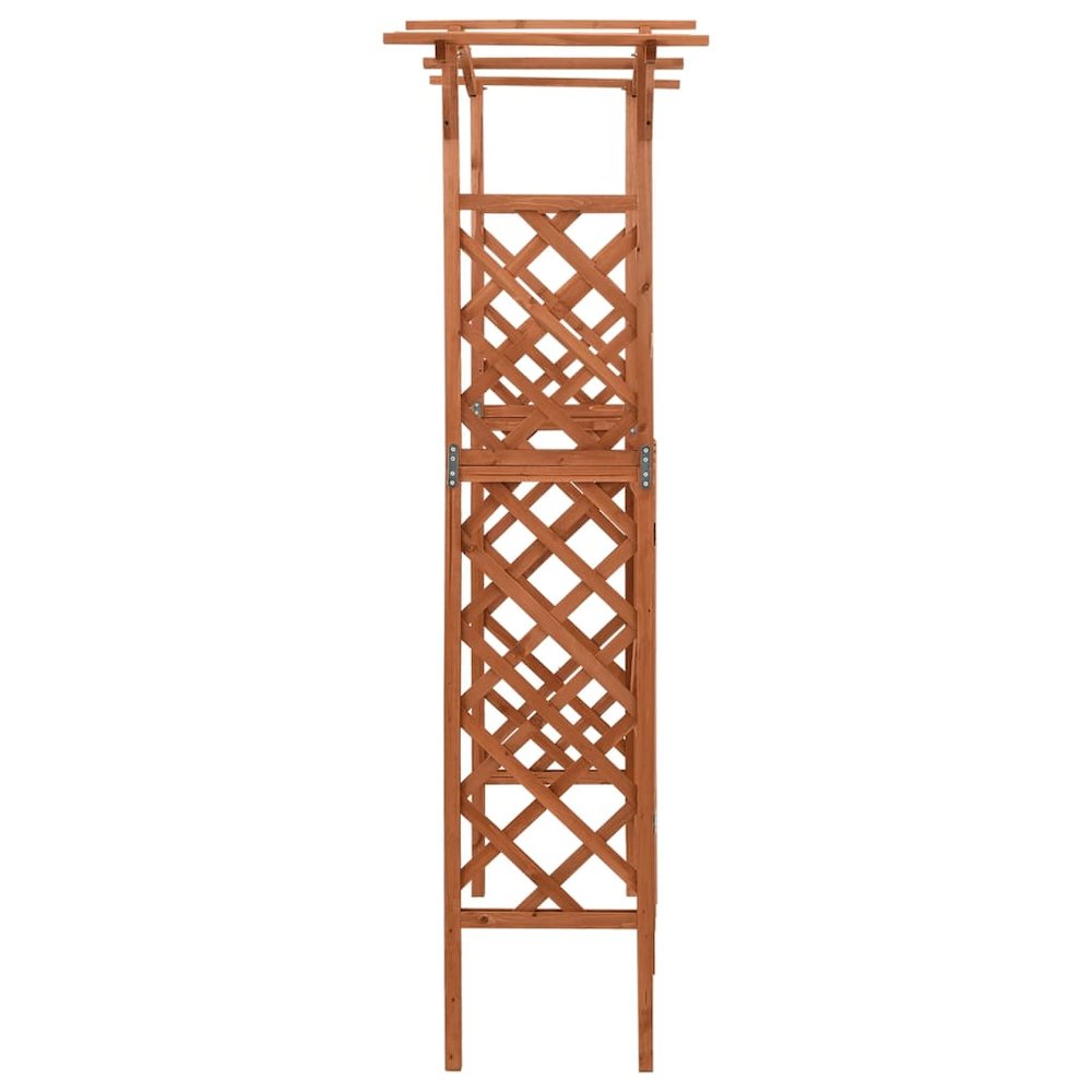 Pergola Brown Solid firwood, solid pine wood Medium. Picture 3