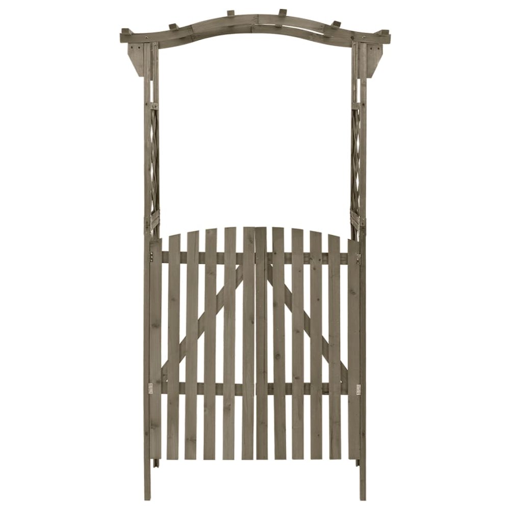 Pergola Grey Solid Firwood, Solid Pine Wood Large. Picture 2