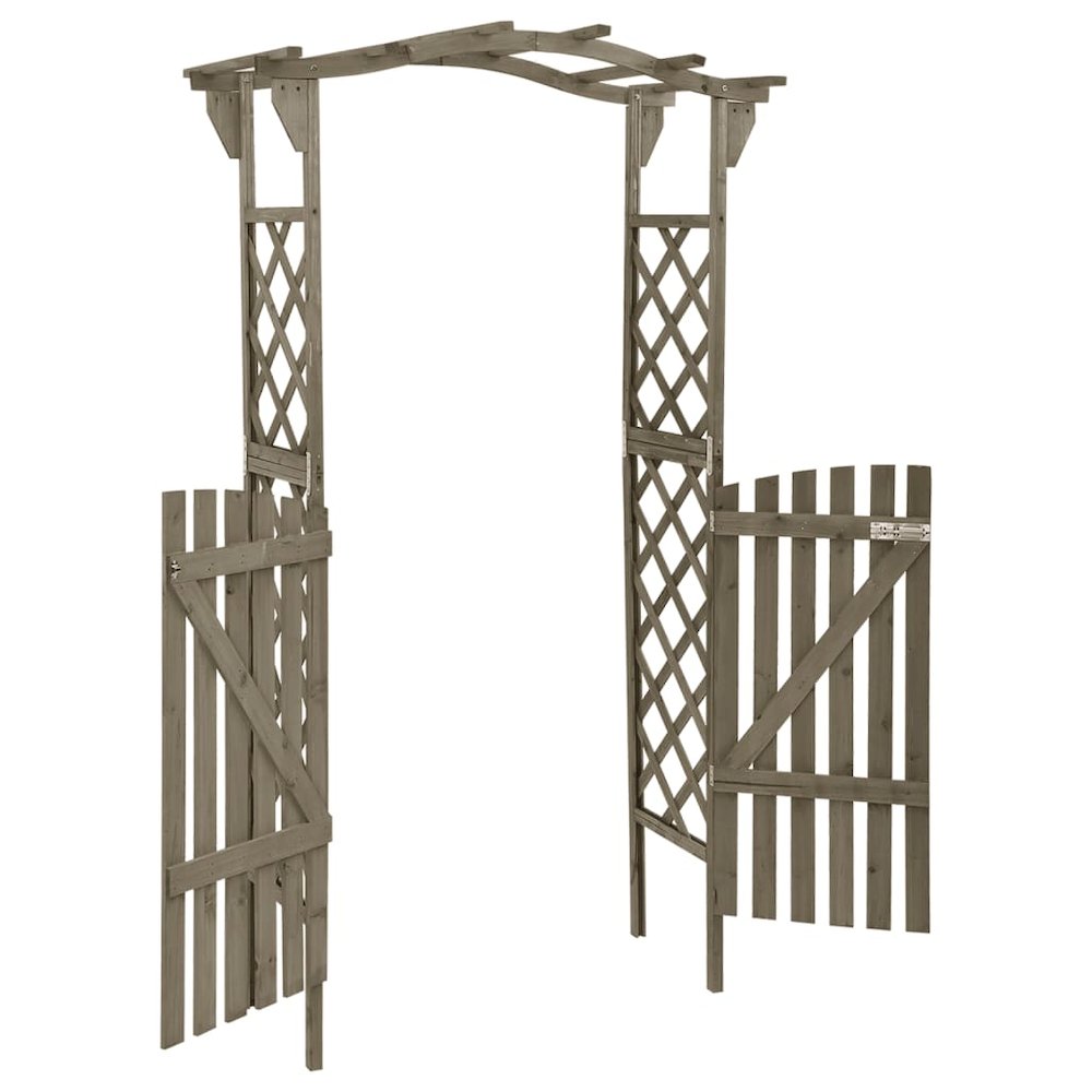 Pergola Grey Solid Firwood, Solid Pine Wood Large. Picture 3