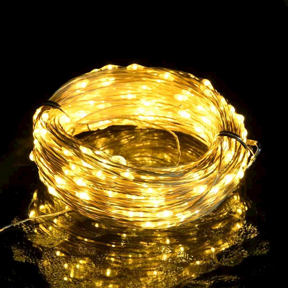 Led String Warm White Copper Wire 49.2 ft String Lights. Picture 4