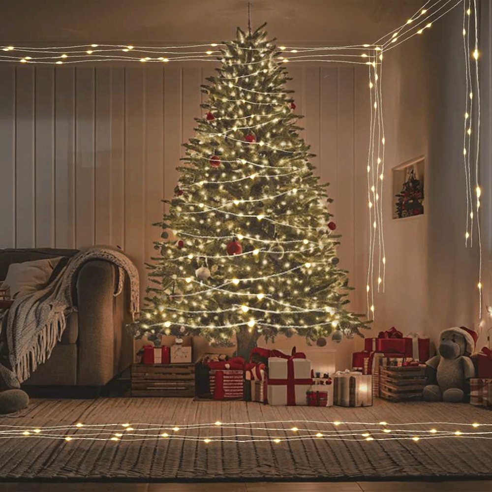 Led String Warm White Copper Wire 49.2 ft String Lights. Picture 3