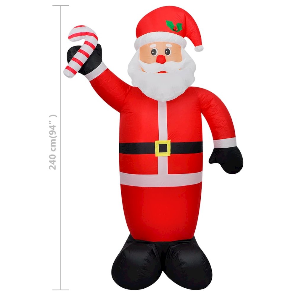 Inflatable Santa Claus Red, White, Black, Multicolor Fabric, Plastic. Picture 4