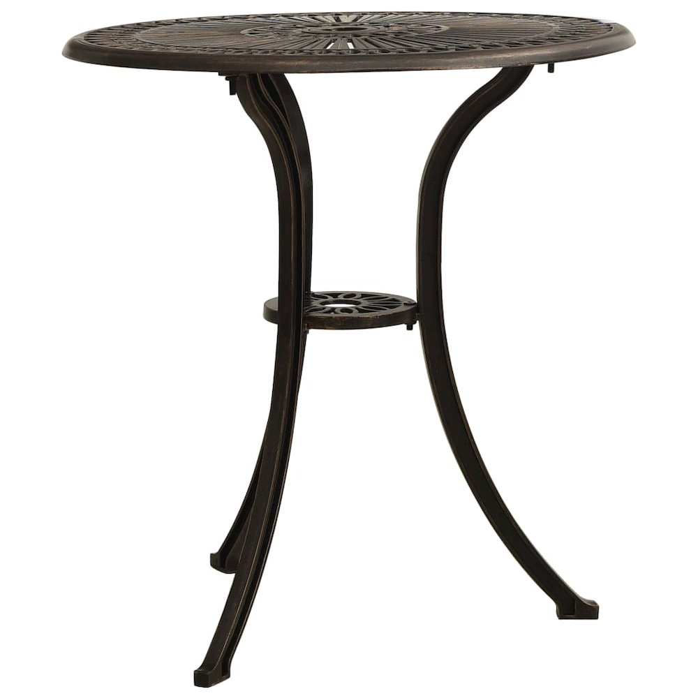 Bistro Set Bronze Cast Aluminum Medium Durable Bistro Set. Picture 11