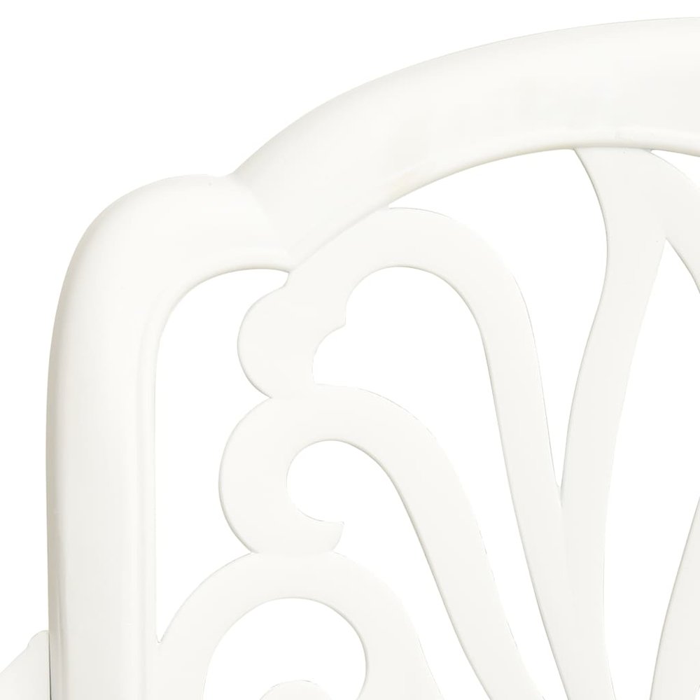 Bistro Set White Cast aluminum Standard Durable Bistro Set. Picture 7