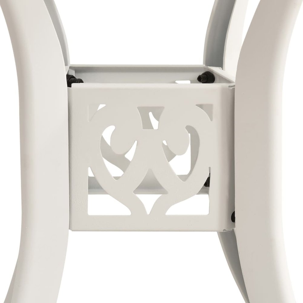 Bistro Set White Cast aluminum Medium Bistro Set Round. Picture 12