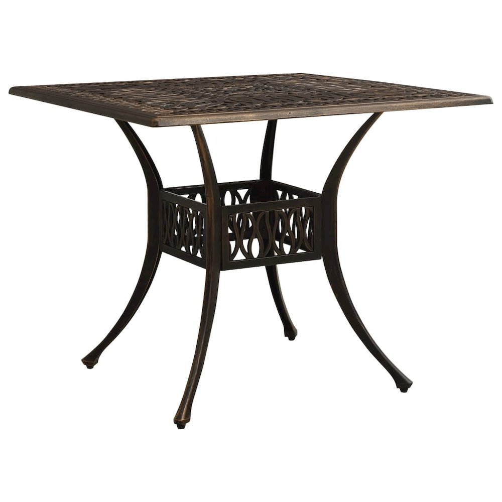 Bistro Set Bronze Cast Aluminum Medium Durable Bistro Set. Picture 10