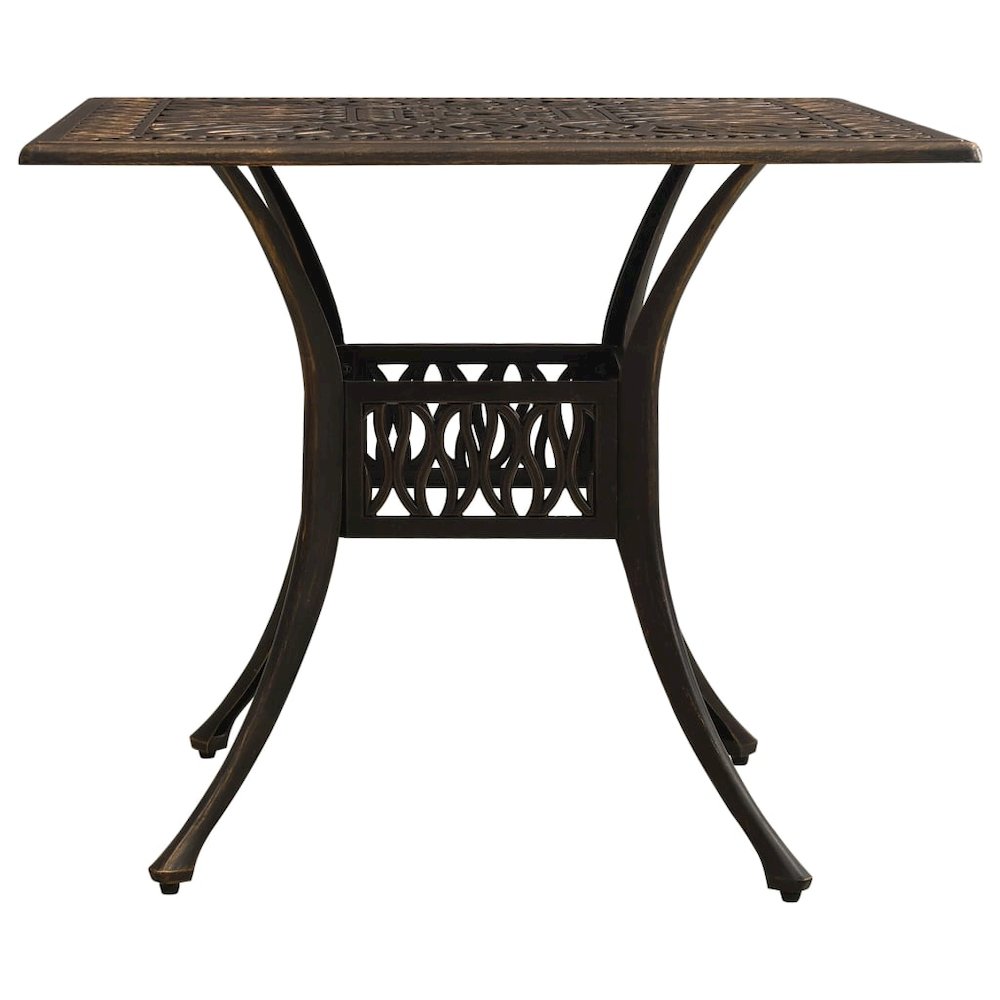 Bistro Set Bronze Cast Aluminum Medium Durable Bistro Set. Picture 11
