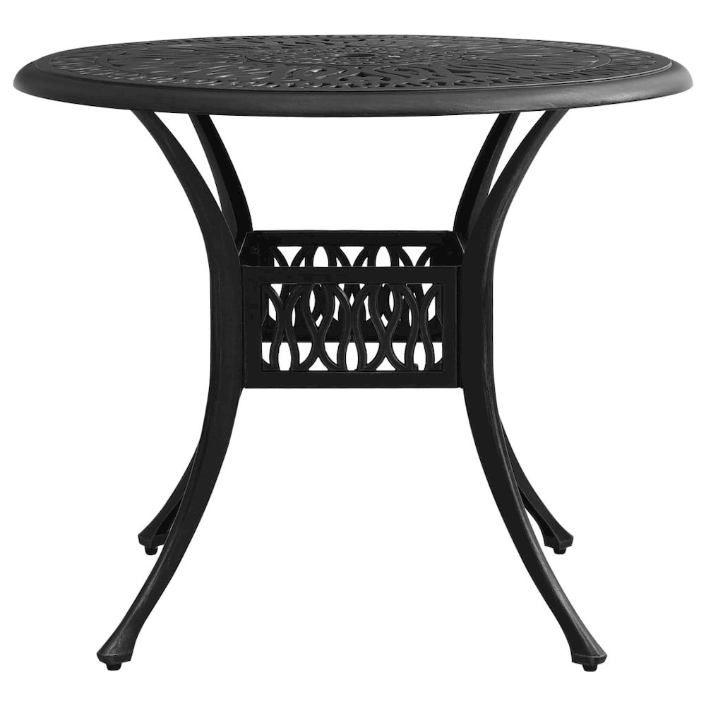 Bistro Set Black Cast aluminum Medium Industrial Bistro Set. Picture 12