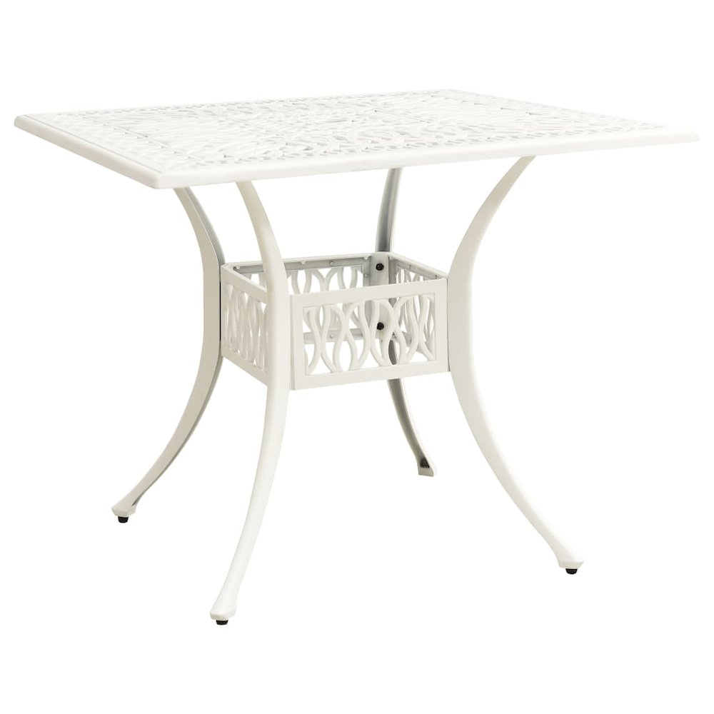 Bistro Set White Cast Aluminum Standard Durable Bistro Set. Picture 10
