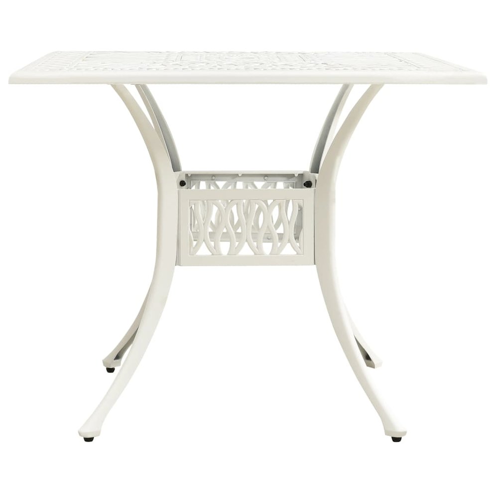 Bistro Set White Cast Aluminum Standard Durable Bistro Set. Picture 11