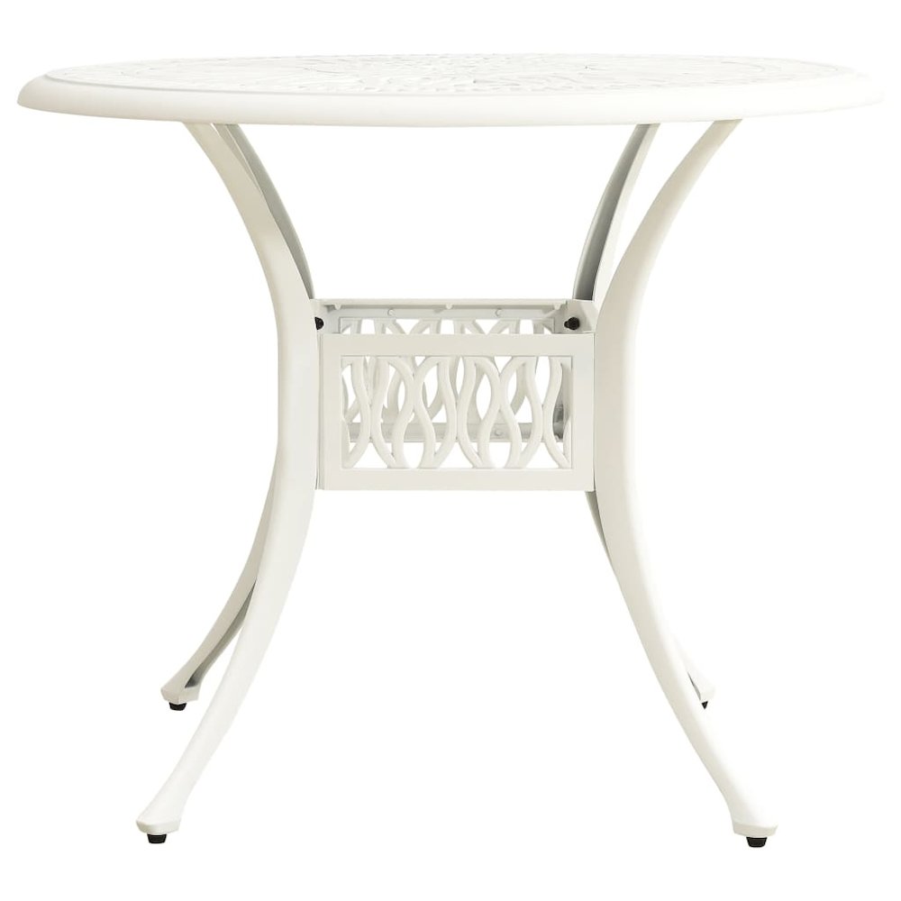 Bistro Set White Cast Aluminum 5 Piece Set Durable Bistro Set. Picture 9