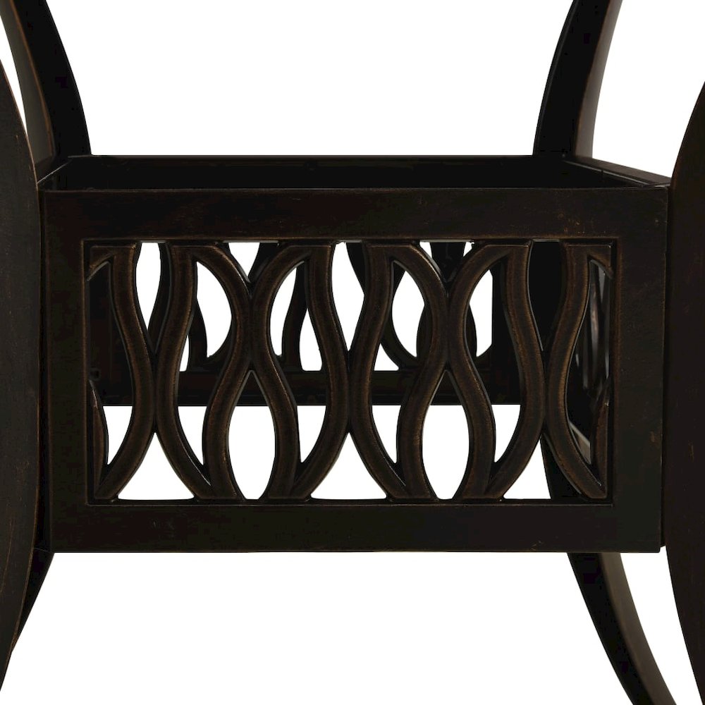 Bistro Set Bronze Cast aluminum Standard Bistro Set Round. Picture 12