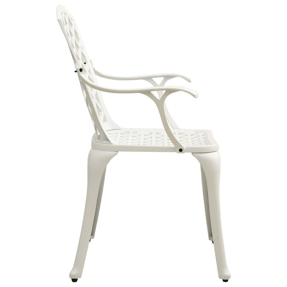 Bistro Set White Cast aluminum 5 Piece Set Durable Bistro Set. Picture 6