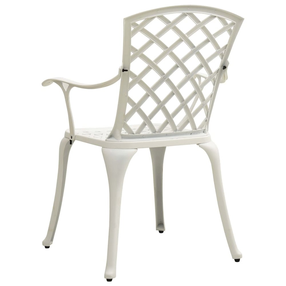 Bistro Set White Cast aluminum 5 Piece Set Durable Bistro Set. Picture 7