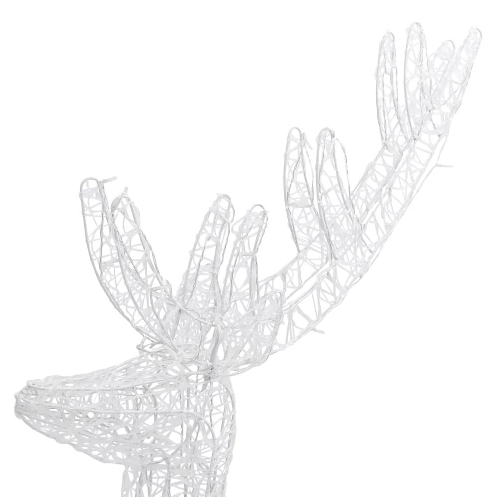 vidaXL XXL Acrylic Christmas Reindeer 250 LED 70.9" Cold white. Picture 7