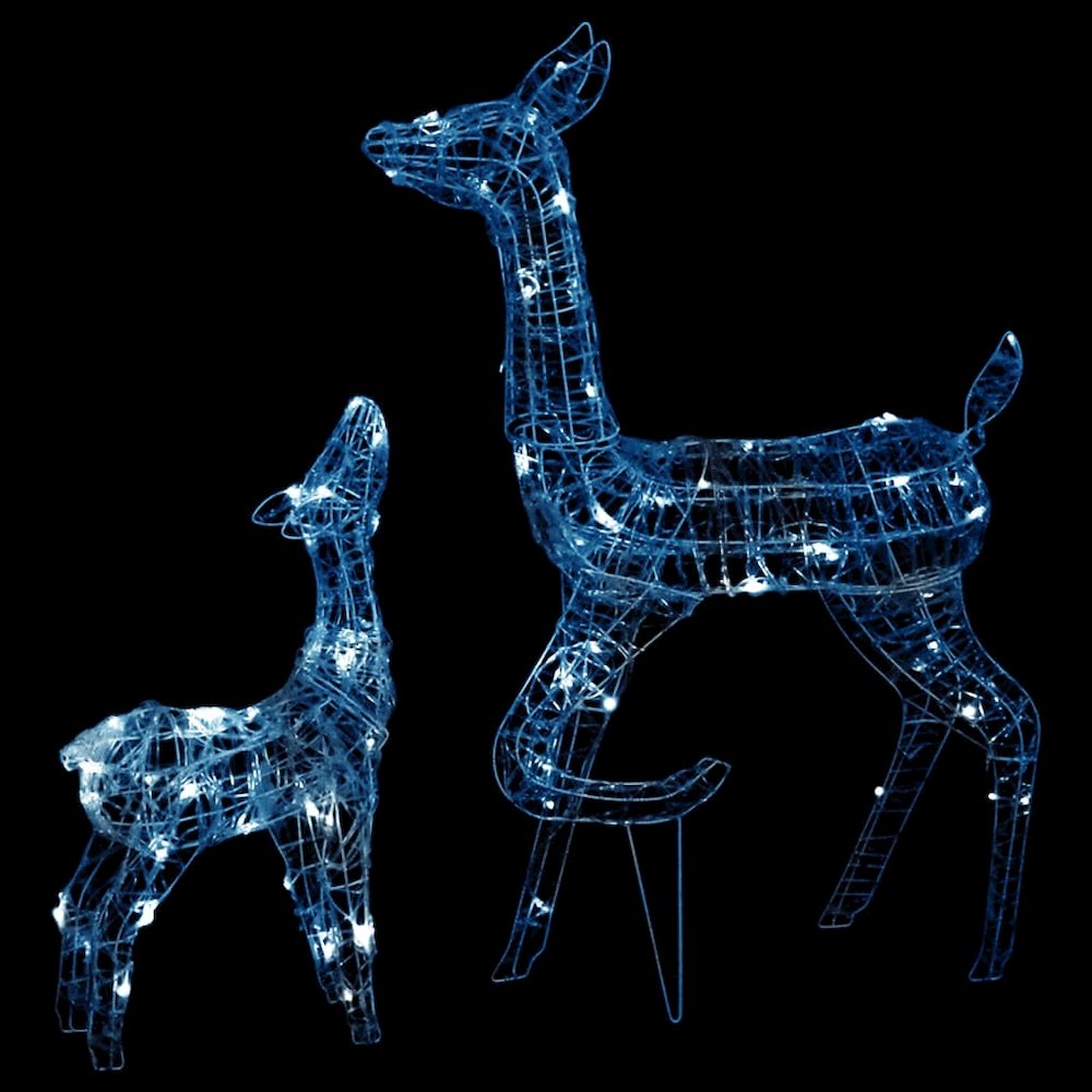 Reindeer Family Cool White Acrylic Small Decorative Inlays. Picture 2