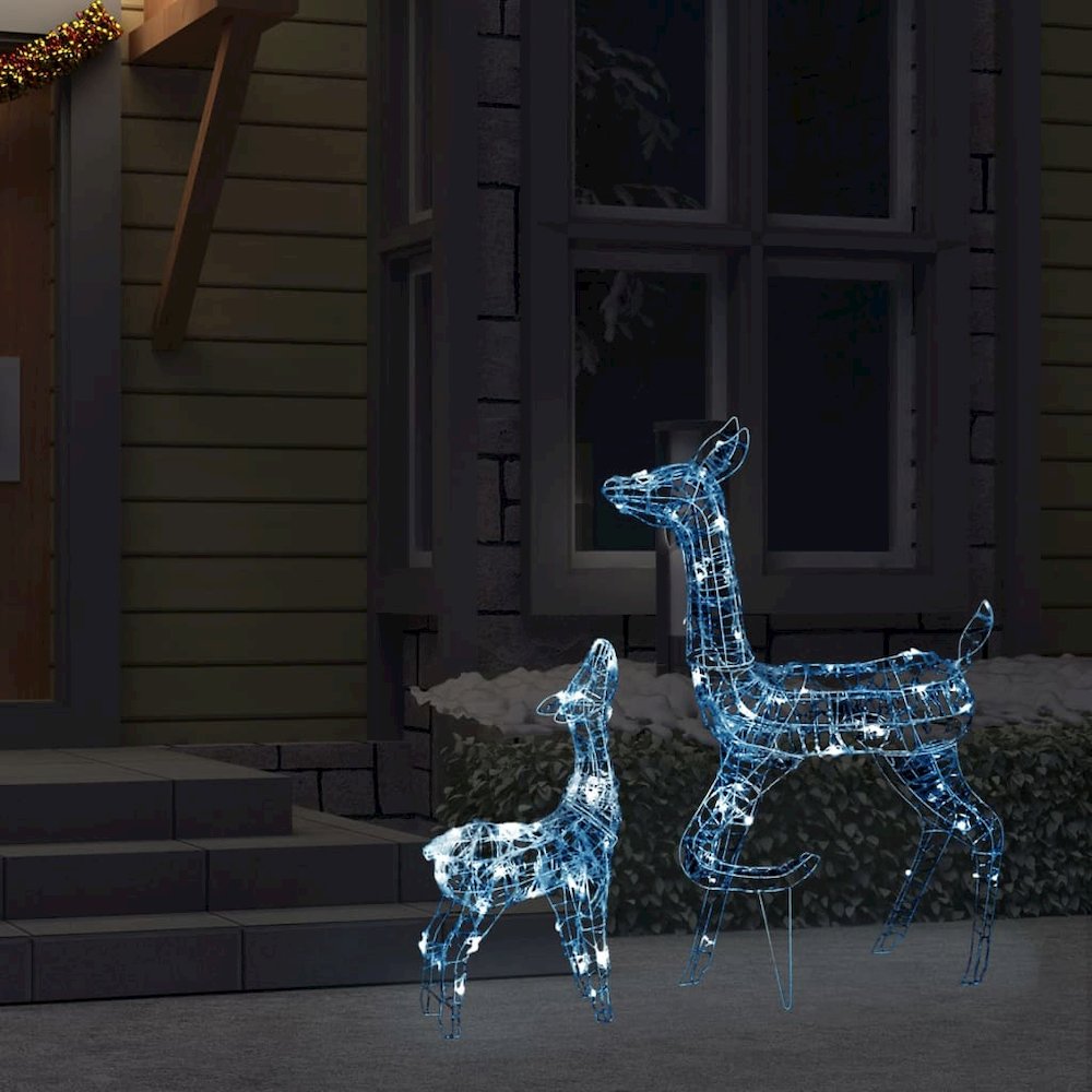 Reindeer Family Cool White Acrylic Small Decorative Inlays. Picture 3