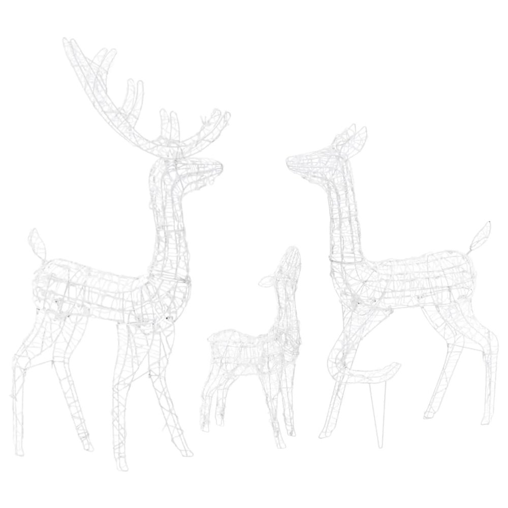 Reindeer Family Warm White Acrylic Large Reindeer Family Oblong. Picture 4